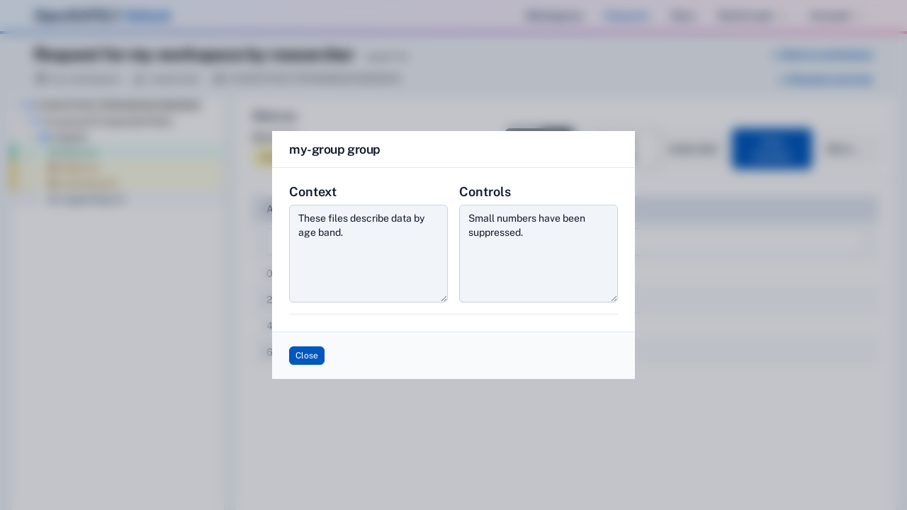 Context, controls and comments modal